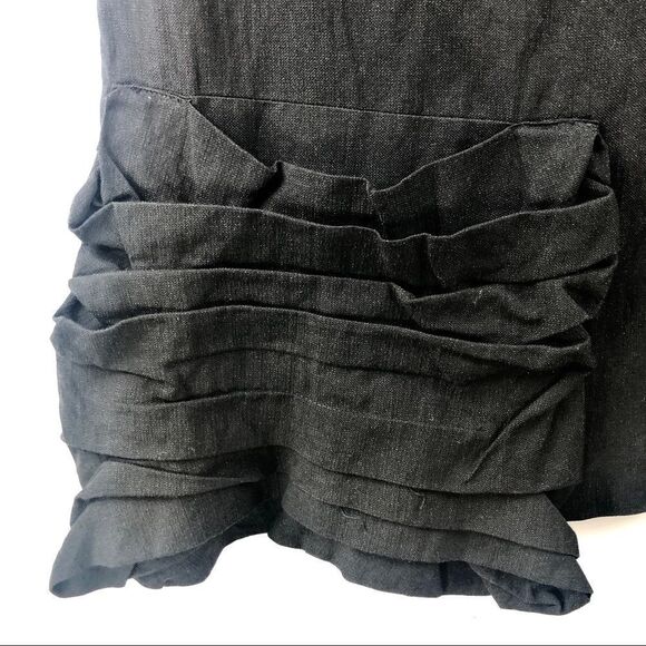 NUOVO Borgo Black Short Sleeved Tunic Size M Lagenlook Avant Garde - Picture 3 of 5